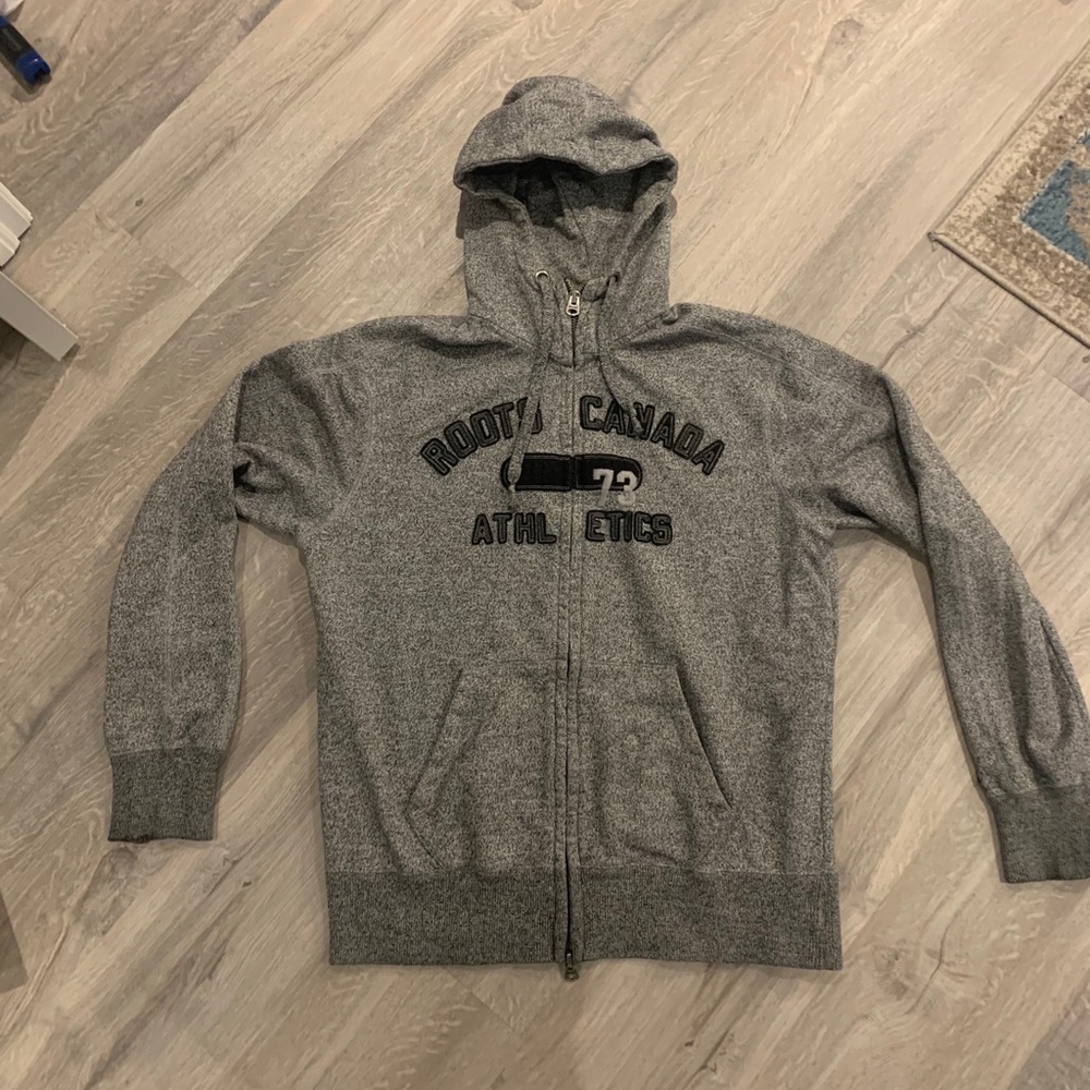 Men’s Roots Salt and Pepper full zip hoody - Large